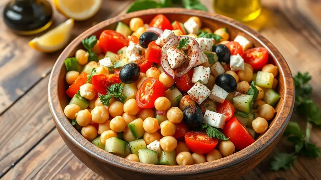 fresh mediterranean chickpea dish