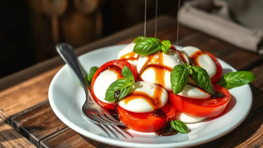 fresh tomato mozzarella basil