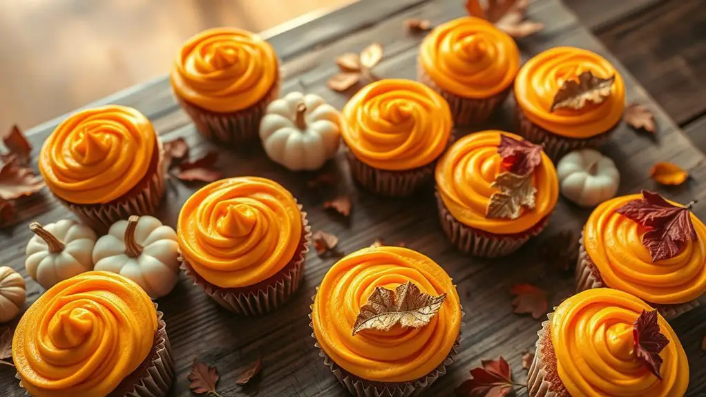 frosted pumpkin cupcake delights