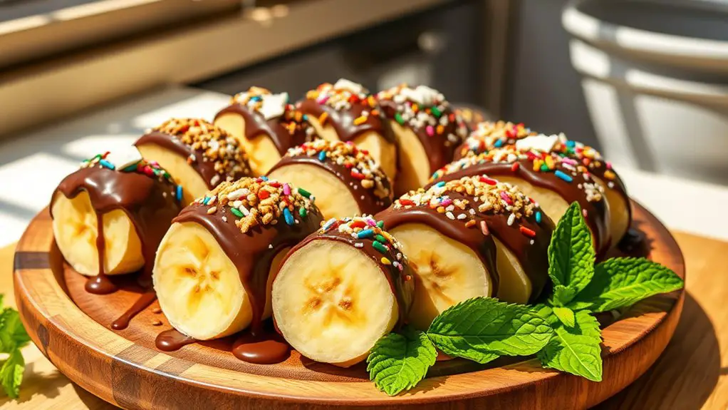 frozen chocolate dipped bananas