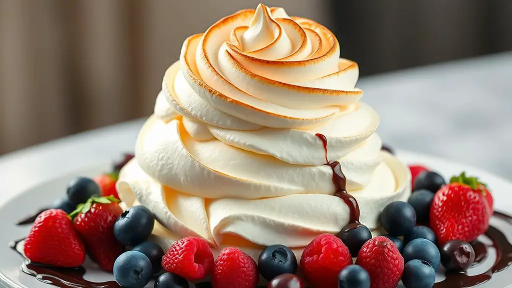 frozen dessert with meringue