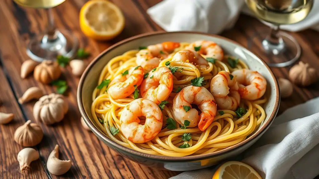 garlic butter shrimp pasta