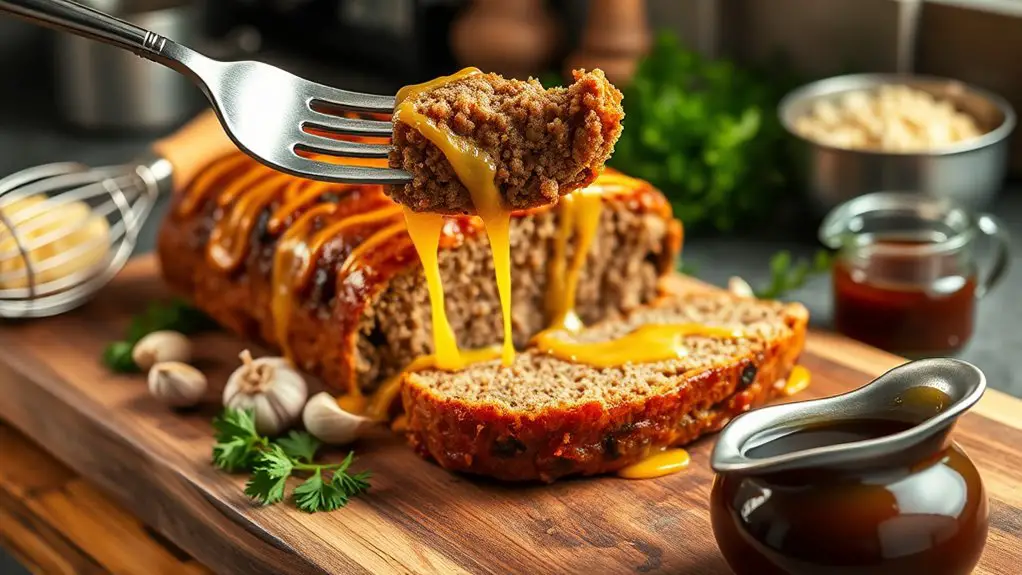 garlic infused cheesy meatloaf