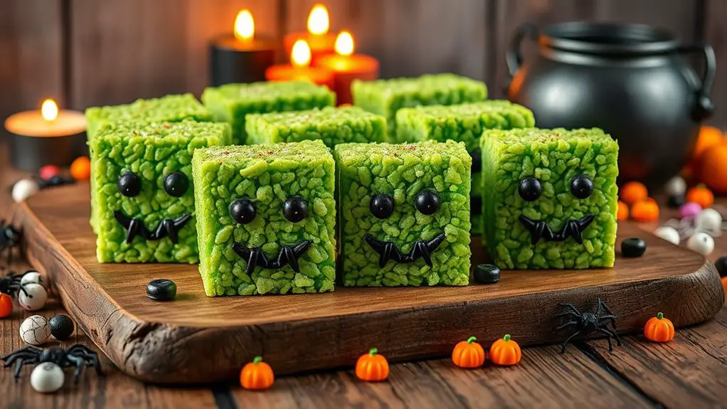 halloween themed rice crispy treats