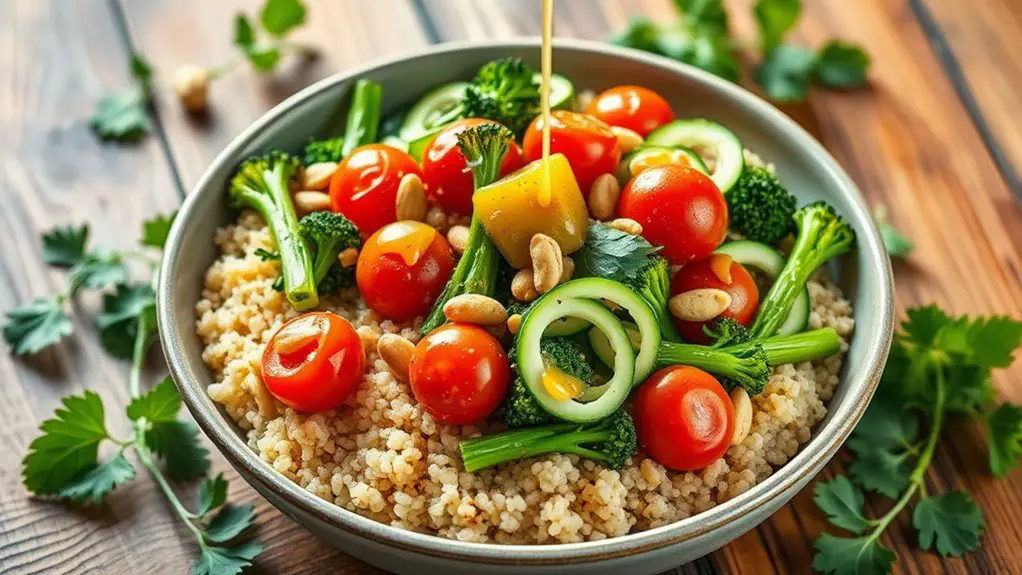 healthy broccolini quinoa salad