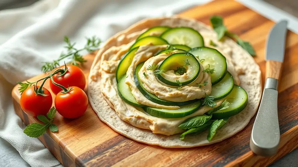 healthy veggie wrap delight