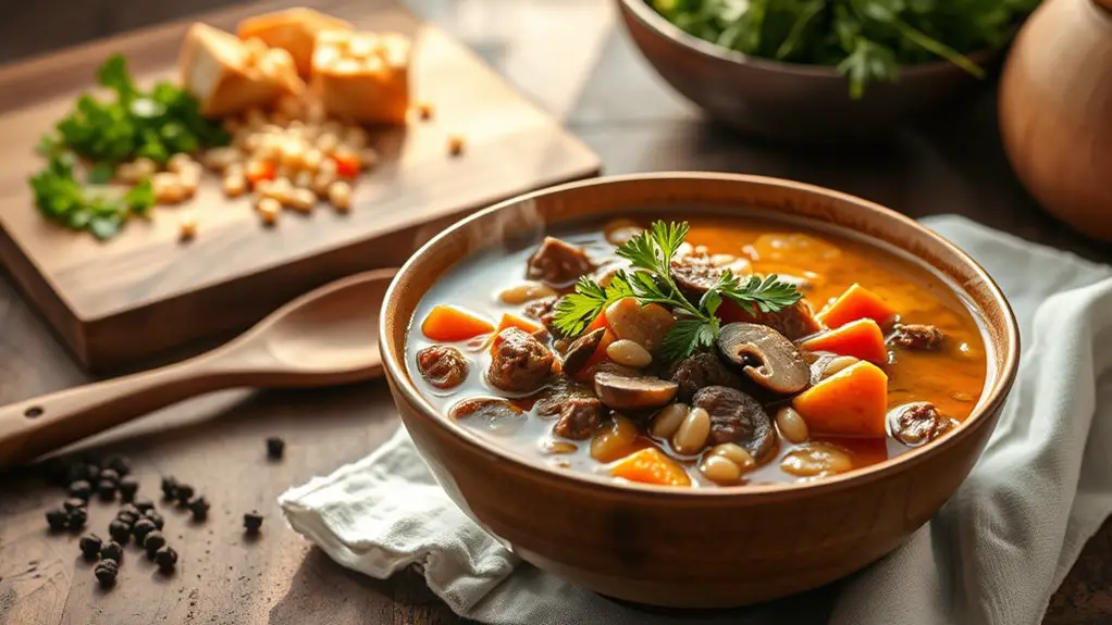 hearty beef barley soup