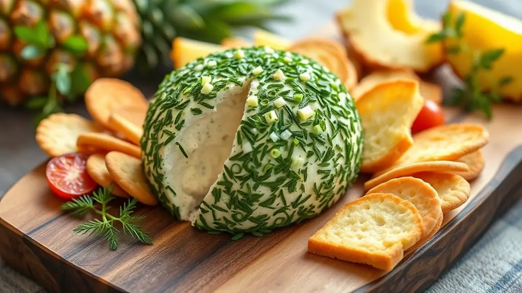 herb infused pineapple cheese ball