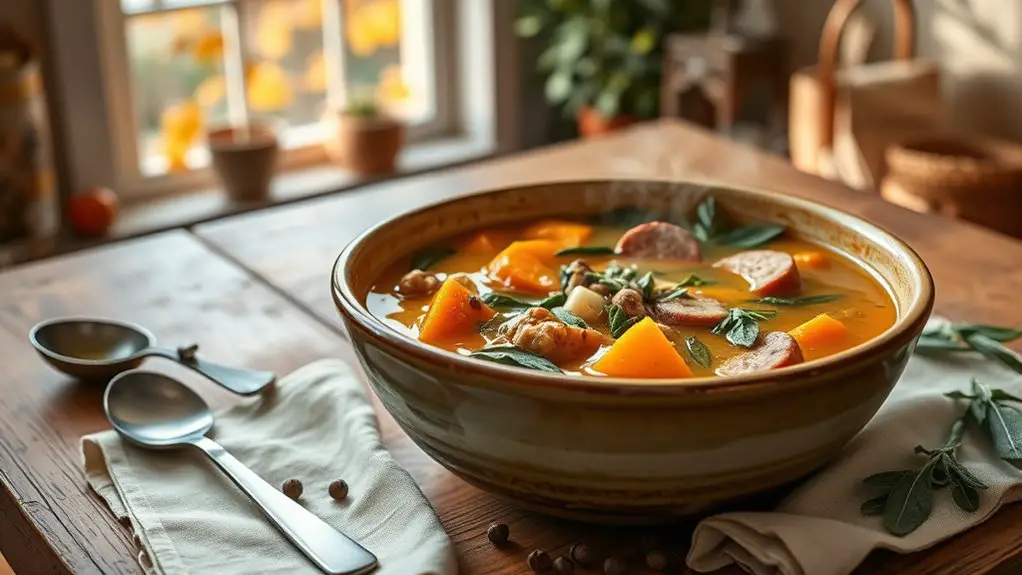 herb infused savory broth