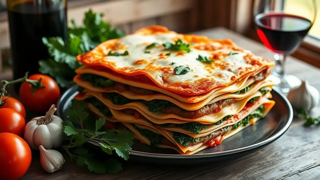 kale and sausage lasagna