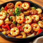 keto cajun shrimp skillet