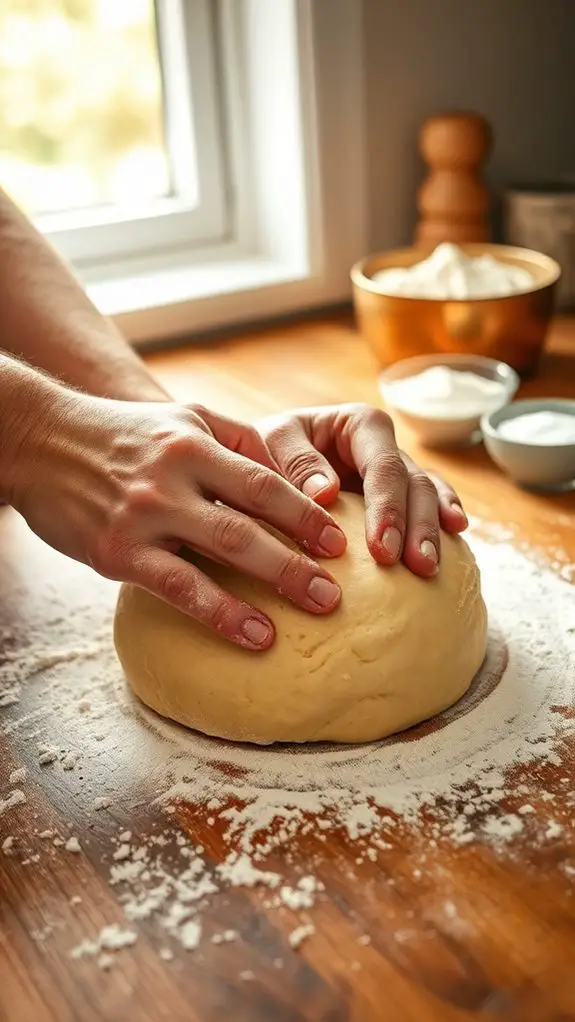 knead dough until smooth