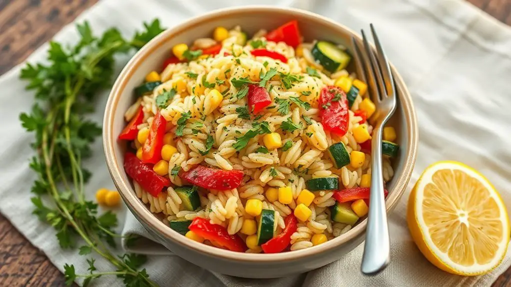 lemon herb vegetable orzo