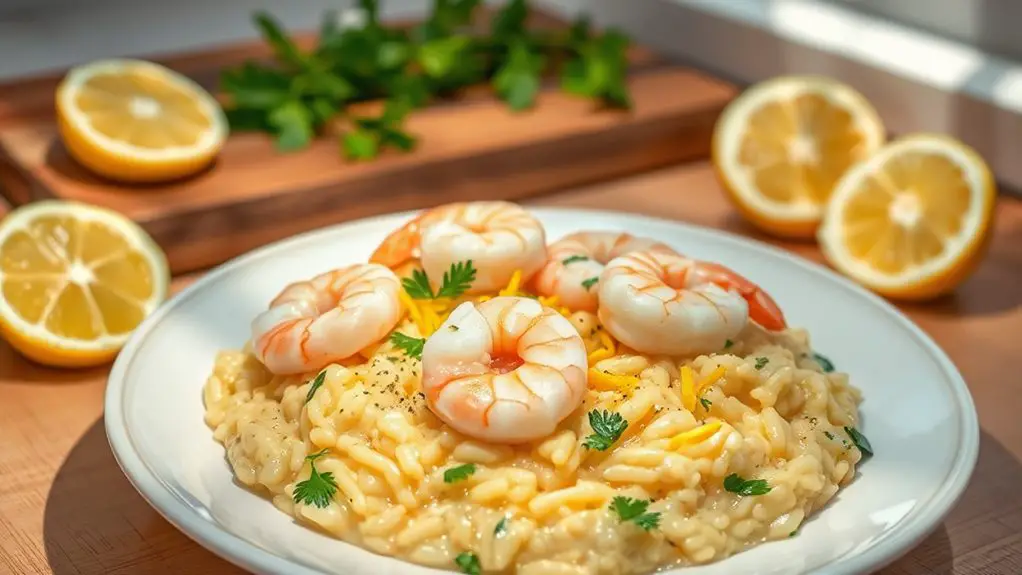 lemon infused shrimp risotto recipe