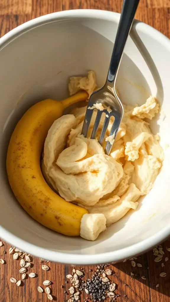 mash ripe bananas thoroughly