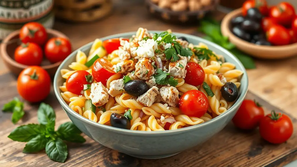 mediterranean tuna pasta dish