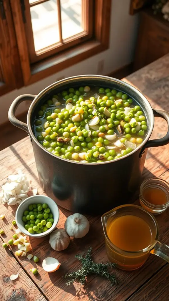 mix ingredients in pot