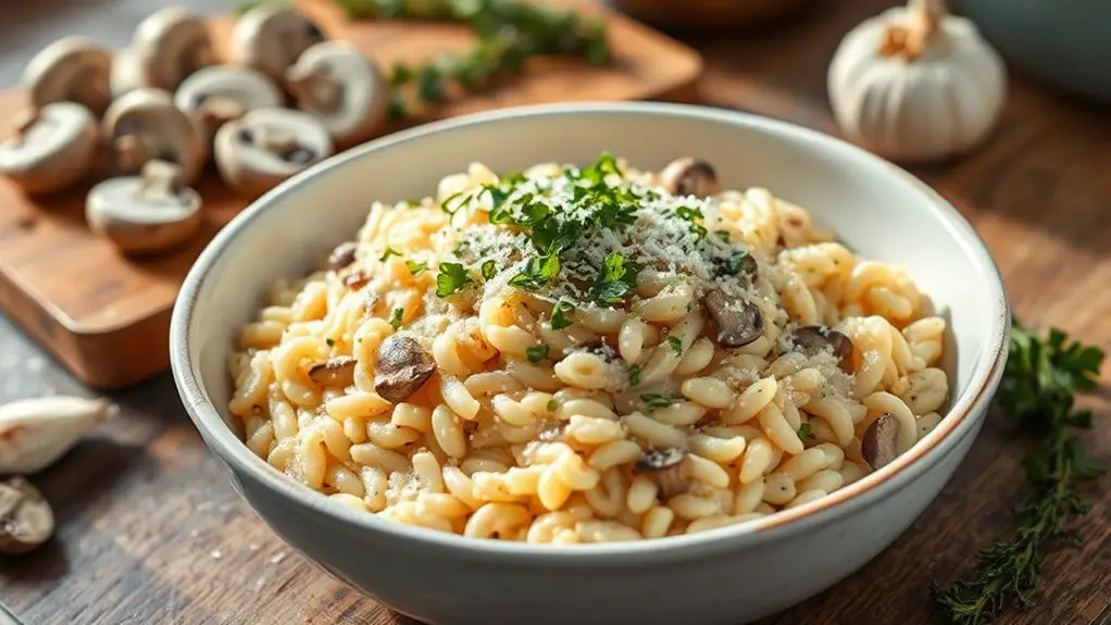 mushroom orzo risotto recipe