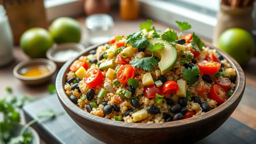 nutritious quinoa bean salad