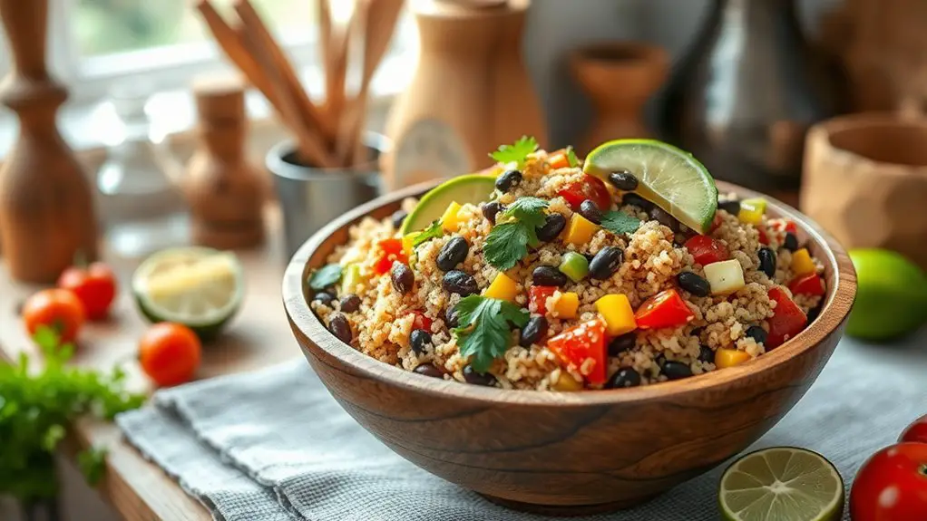 nutritious quinoa bean salad