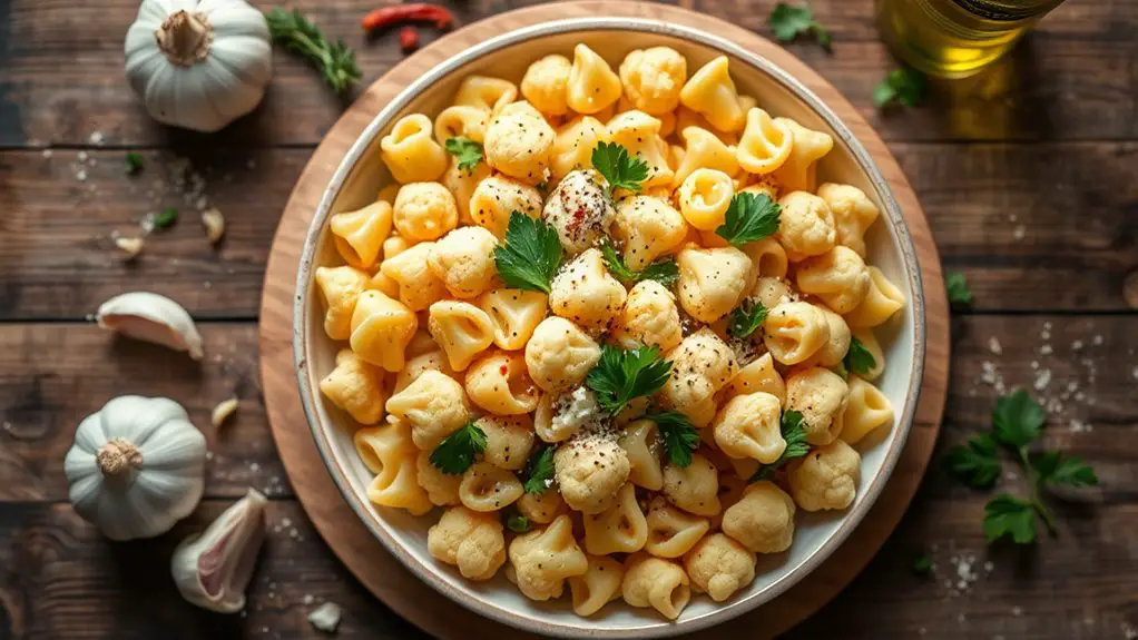 pasta dish with cauliflower