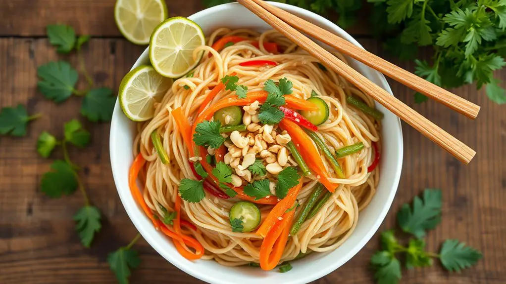 peanut infused vermicelli salad