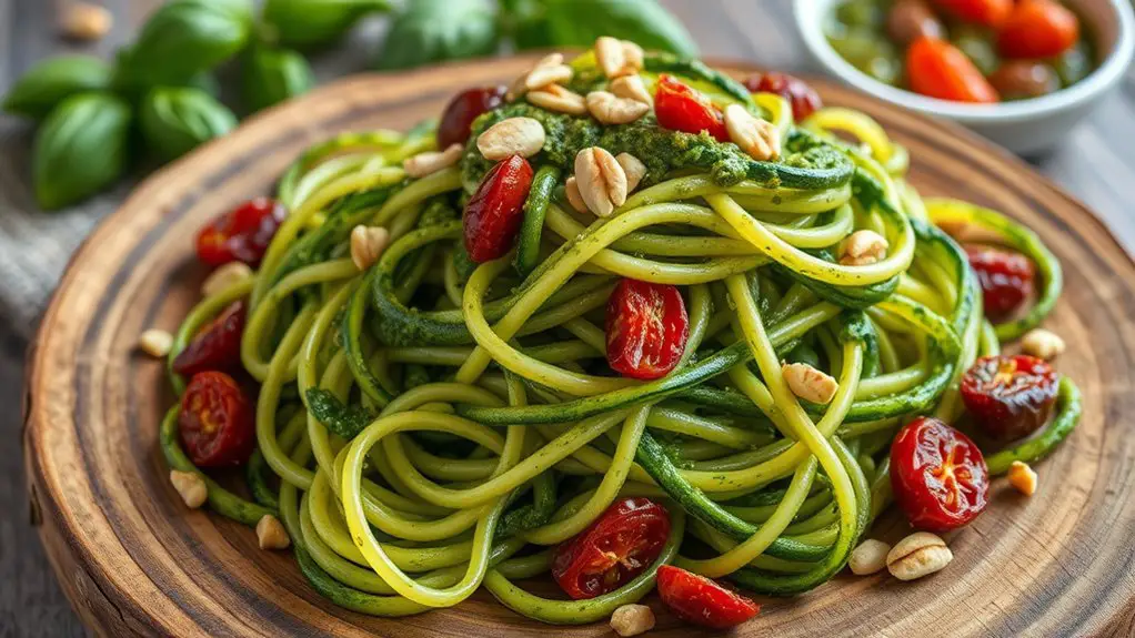 pesto zucchini noodles recipe