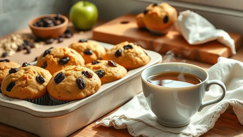 plant based raisin bran muffins