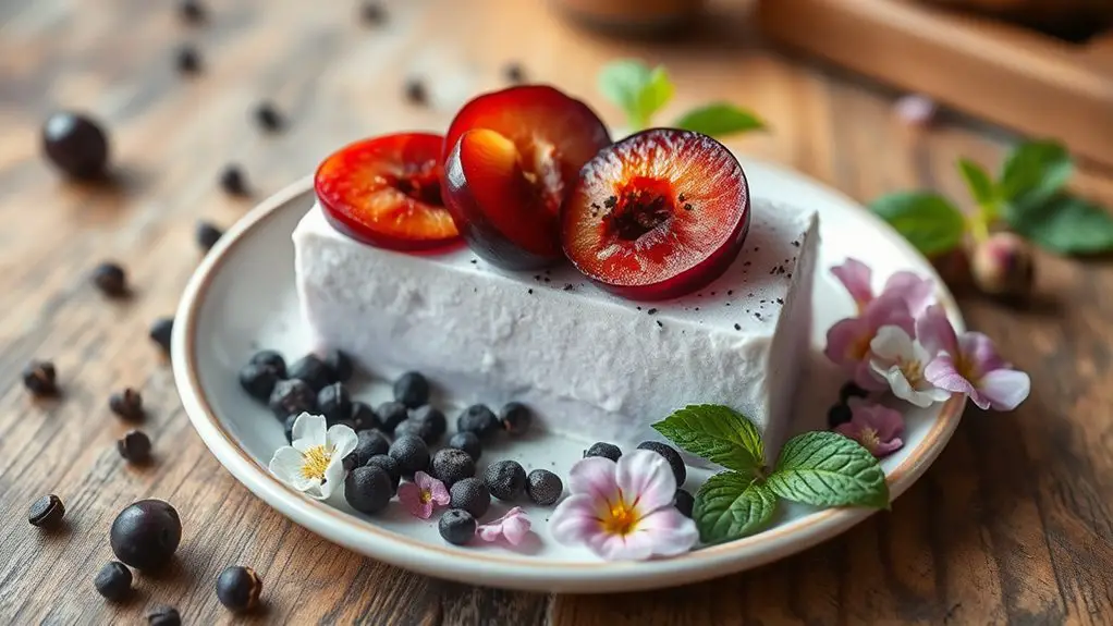 plum pepper yogurt dessert