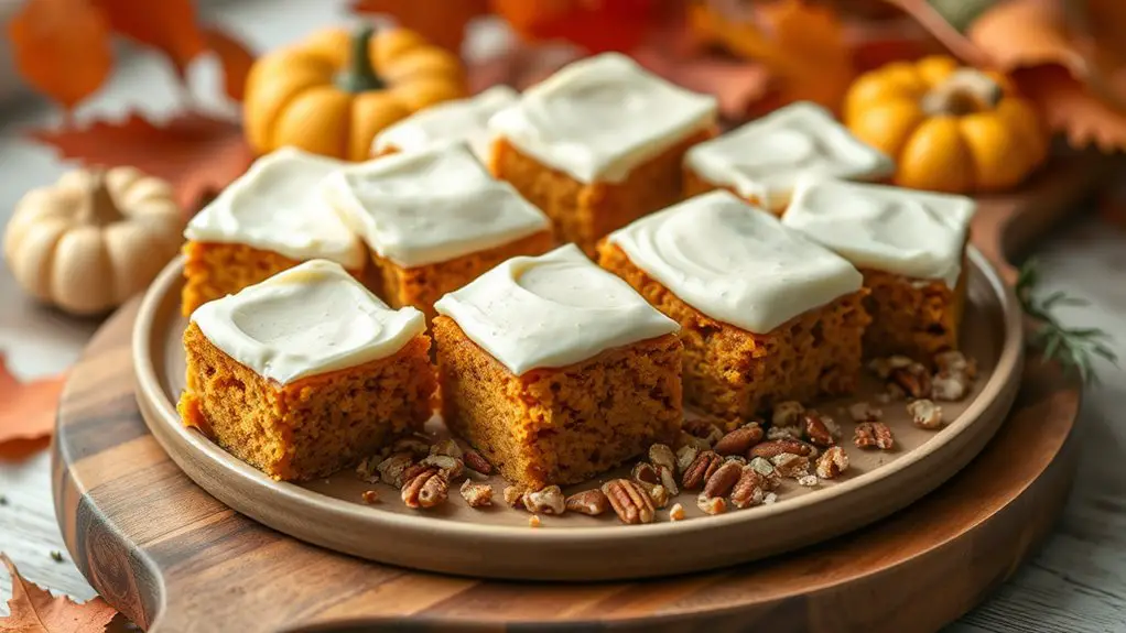 pumpkin bars with frosting