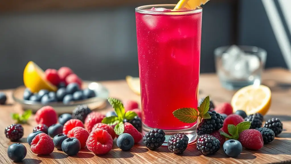 refreshing berry hibiscus drink