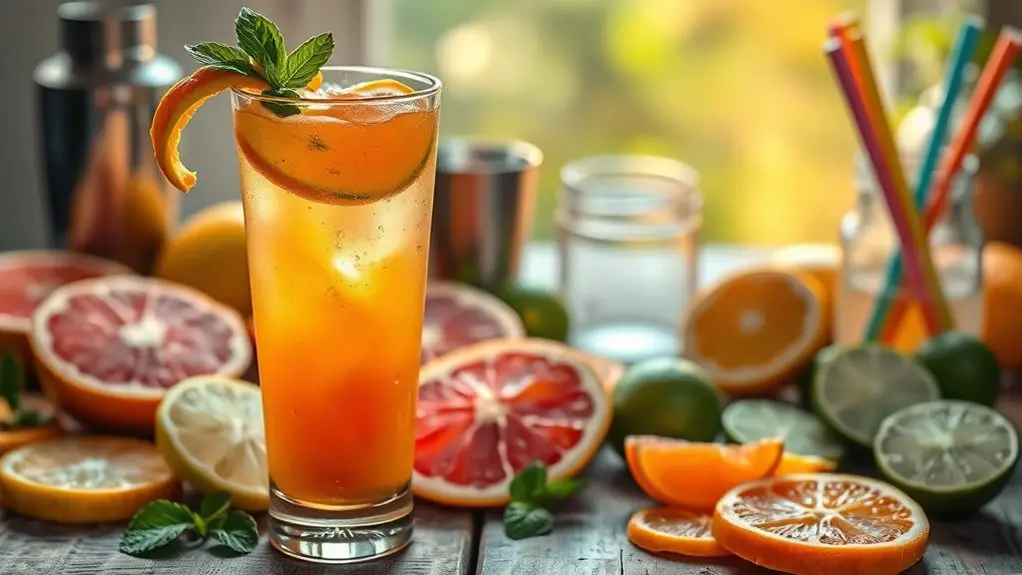 refreshing citrus beverage mixes