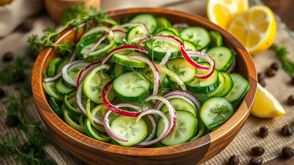 refreshing cucumber vinegar salad