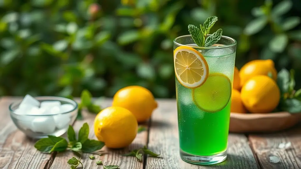 refreshing green tea beverage