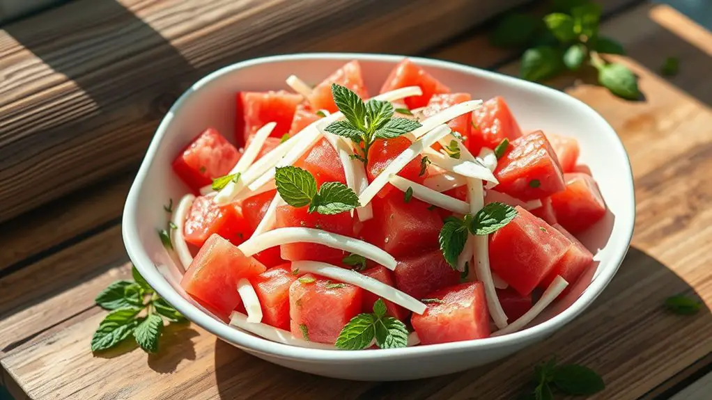 refreshing jicama watermelon delight