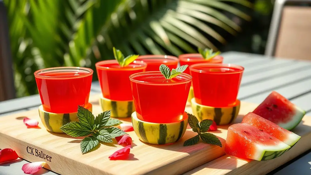 refreshing watermelon gelatin treats