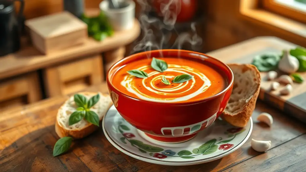 rich basil tomato soup