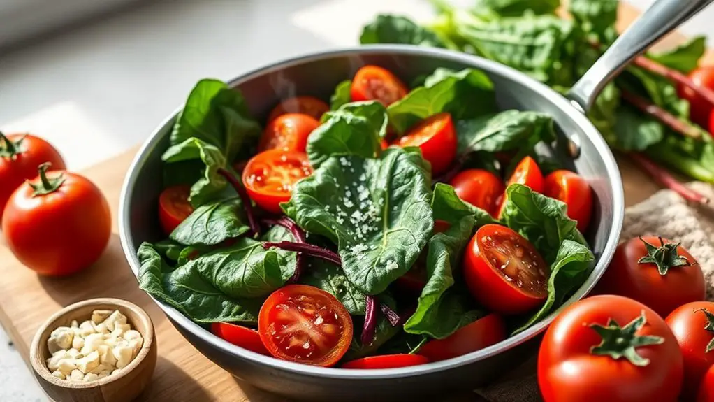 saut ed swiss chard tomatoes