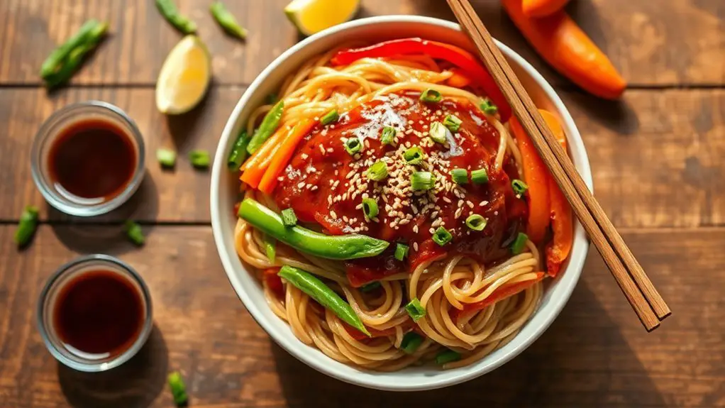 savory asian noodle dish