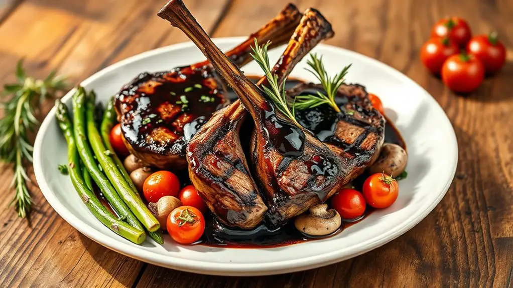 savory balsamic lamb chops