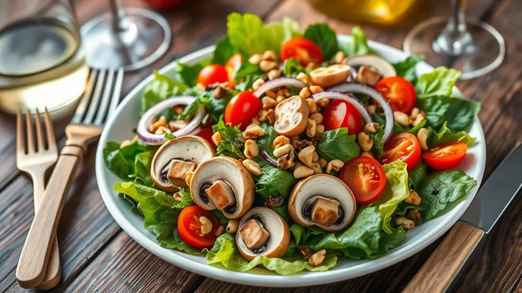 savory boston mushroom salad