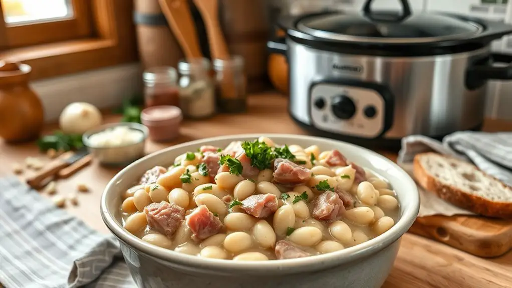 savory ham bean dish