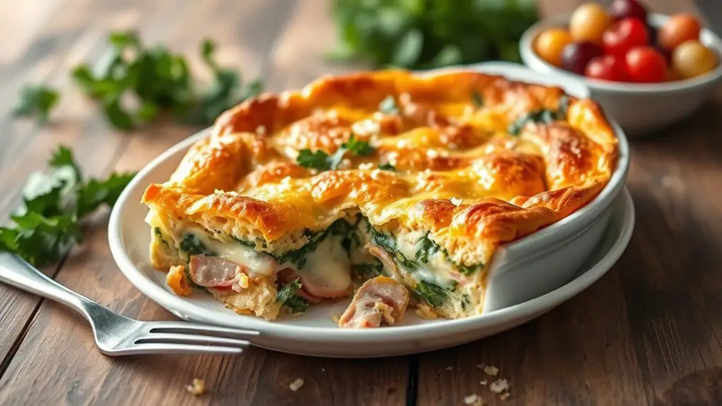 savory ham spinach casserole