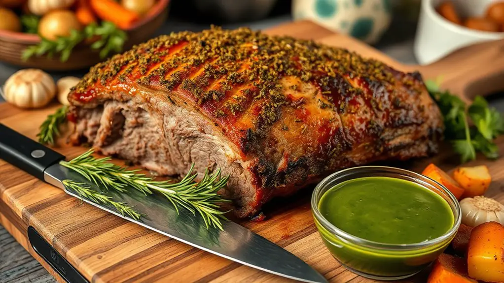 savory herb crusted brisket