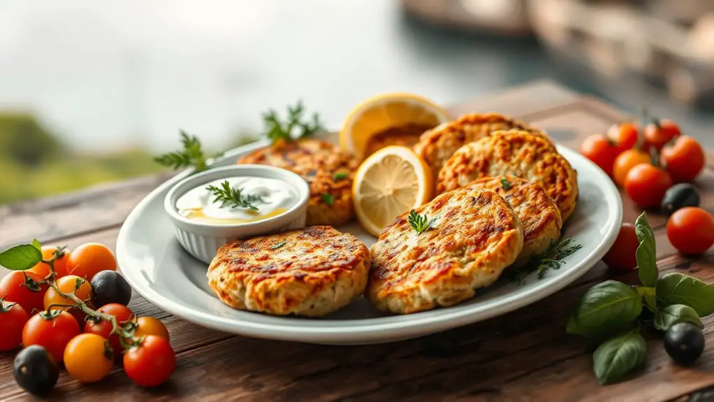 savory mediterranean tuna cakes