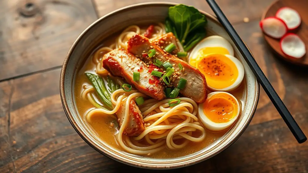 savory noodle soup dish