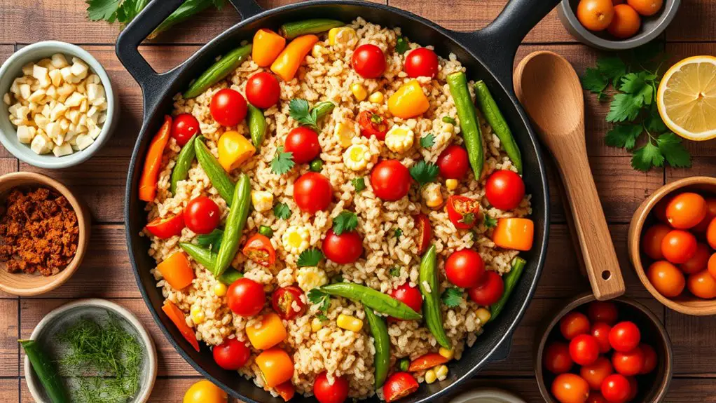 savory plant based jambalaya dish