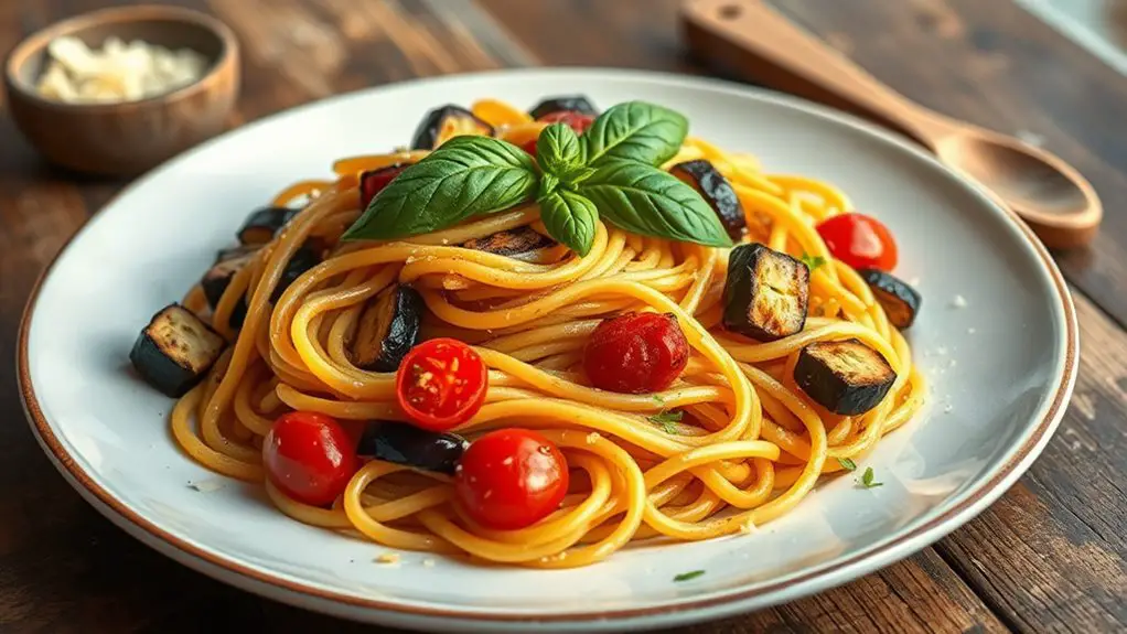 savory roasted veggie pasta