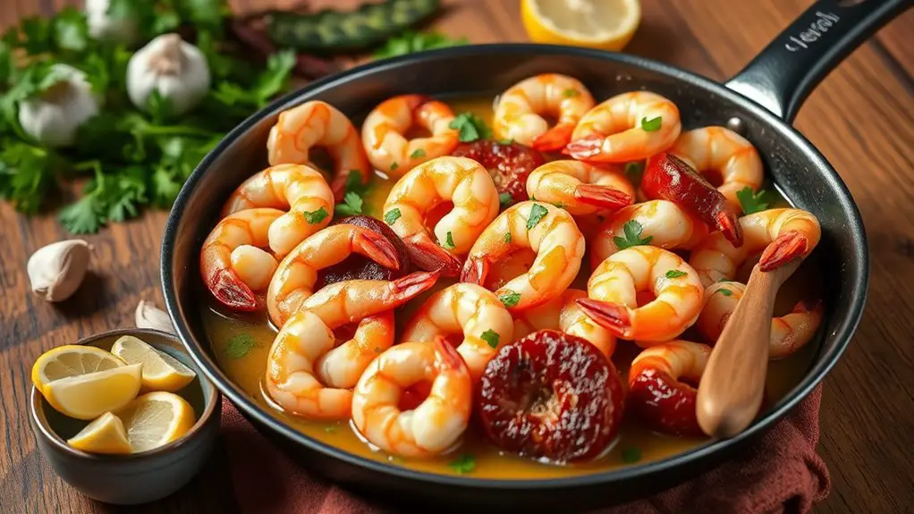 savory shrimp and sausage