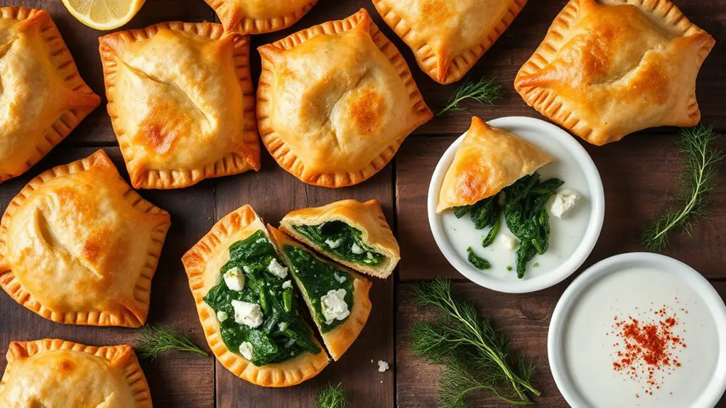 savory spinach feta pastries